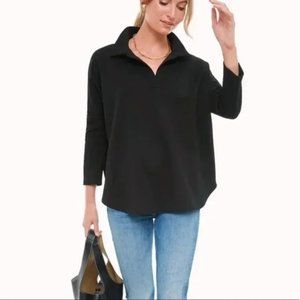 Tuckernuck black Easy Polo Swing Sweatshirt M/L